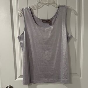 Chico's Metallic Silver Tank Top